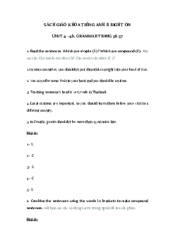 Tiếng Anh 8 Unit 4 4b Grammar trang 56 57