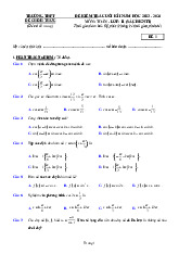 Đề thi học kỳ 1 môn Toán lớp 11 năm học 2024 - 2025 - Đề số 1  | Bộ sách Kết nối tri thức