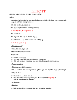 Nội dung ôn tập môn lý thuyết tài chính tiền tê