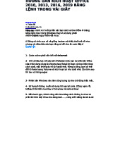 HƯỚNG DẪN KÍCH HOẠT Office 2010, 2013, 2016, 2019 BẰNG LỆNH CMD