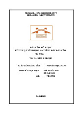 Báo cáo đề tài Tác hại của rượu bia môn Kỹ thuật xây dựng và trình bày báo cáo | Đại học Công nghệ Giao thông vận tải