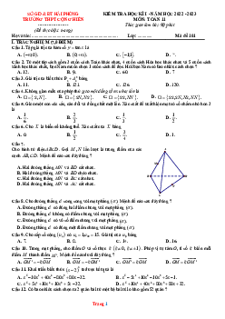 Đề thi kỳ 1 Toán 11 THPT Cộng Hiền 2022-2023 Cánh Diều