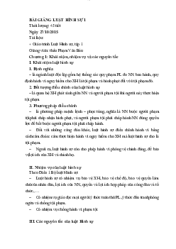Bài giảng luật hình sự 1 học phần Luật hình sự của trường đại học Luật Hà Nội