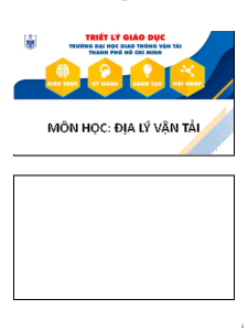 Tài liệu địa lý vận tải Chương 5 | Trường Đại học Giao thông Vận Tải