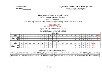 Phụ lục 3 môn Địa Lí lớp 7 kết nối tri thức