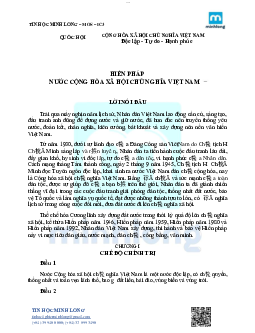 HIẾN PHÁP 2013 - Bộ Luật Hiến Pháp VN | Pháp luật đại cương | Đại học Khoa học Xã hội và Nhân văn, Đại học Quốc gia Thành phố HCM