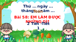 Giáo án điện tử Toán 4 Bài 58 Chân trời sáng tạo: Em làm được những gì