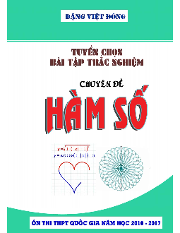 Bài tập trắc nghiệm chuyên đề hàm số – Đặng Việt Đông Toán 12