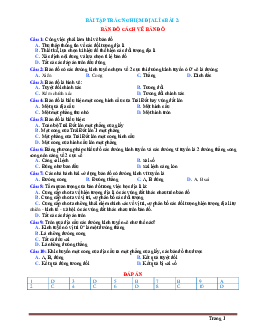 Trắc nghiệm Địa Lí 6 Bài 2: Bản đồ cách vẽ bản đồ (có đáp án)