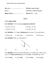 Đề thi học kỳ 2 môn Toán lớp 4 năm học 2024 - 2025 | Bộ sách Chân trời sáng tạo