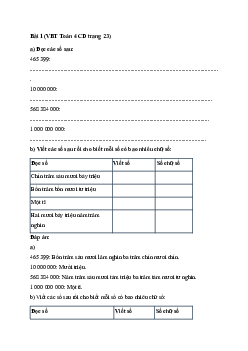 Vở bài tập Toán lớp 4 trang 23, 24 Bài 8: Luyện tập Cánh diều