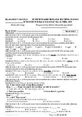 Ngân hàng câu hỏi trắc nghiệm đề thi môn tiếng anh | trường Đại học Huế