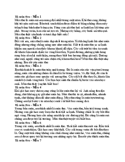 Tả mùa thu Hay chọn lọc (25 mẫu) | Tập làm văn lớp 2 | Cánh diều