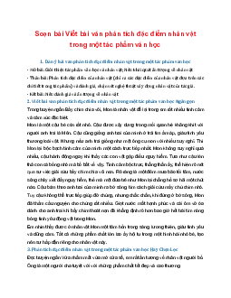 Soạn bài Viết bài văn phân tích đặc điểm nhân vật trong một tác phẩm văn học | Ngữ văn 7 Tập 1 Kết nối tri thức