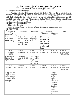 Đề thi giữa học kì 2 môn Ngữ văn 6 năm 2023 - 2024 sách Kết nối tri thức với cuộc sống | Đề 4