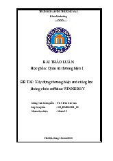 Xây dựng thương hiệu nước tăng lực không chứa caffeine WINNERGY | Bài Thảo Luận Quản Trị Thương Hiệu 1