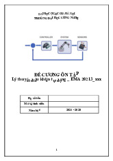Đề cương ôn tập Lý thuyết điều khiển tự động EMA 2024-2025. Môn Lý thuyết điều khiển tự động (UET) | Trường Đại học Công nghệ, Đại học Quốc gia Hà Nội.