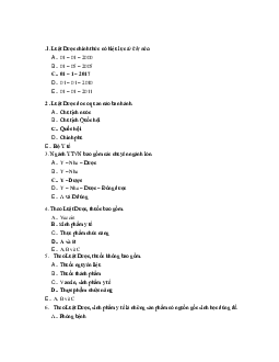 Câu hỏi trắc nghiệm ôn tập môn Pháp chế dược có đáp án