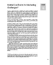 Case-6-Mattel-Confronts-Its-Marketing-Challenges - Kinh tế Chính trị Mác-Lê Nin (KTCT01) | Đại học kinh tế quốc dân NEU