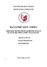 Chiến Dịch Truyền Thông Hà Giang | Môn Marketing du lịch - Đại học Văn hóa Hà Nội