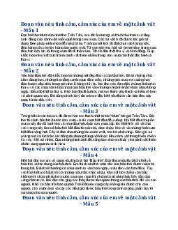 Viết đoạn văn nêu tình cảm, cảm xúc của em về một cảnh vật trong câu chuyện, bài văn, bài thơ đã đọc - Tập làm văn lớp 3 Kết nối tri thức