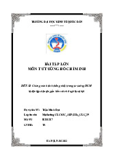 Chứng minh tính thống nhất trong tư tưởng HCM là độc lập dân tộc gắn liền với chủ nghĩa xã hội | Bài tập lớn môn Tư tưởng Hồ Chí Minh