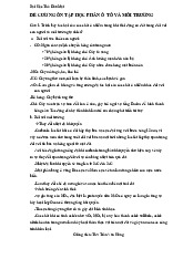Đề cương môn Môi trường và con người - Trường Đại học Thủ Dầu Một.
