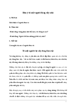 Tả một người đang xây nhà | Tập làm văn lớp 5