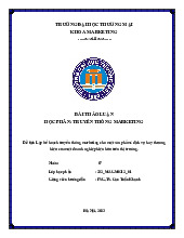 Kế Hoạch Truyền Thông Marketing Cho Doanh Nghiệp