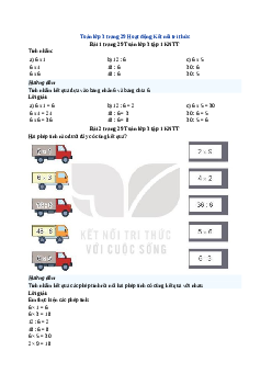 Giải SGK môn Toán 3 -  Bài 9: Bảng nhân 6, bảng chia 6 | Kết nối tri thức