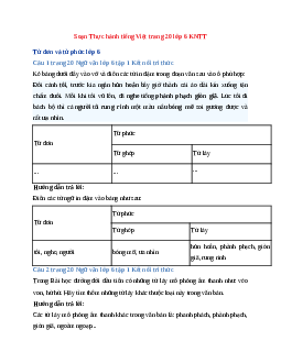 Soạn Thực hành tiếng Việt trang 20 | Ngữ Văn 6 Kết nối tri thức