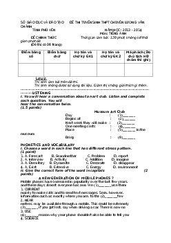 Đề thi tuyển THPT chuyên Lương Văn Chánh tỉnh Phú Yên môn Tiếng Anh năm học 2013-2014 (có đáp án )
