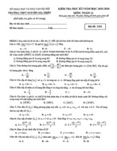 Đề thi HK1 Toán 11 năm học 2025 - 2026 | Trường THPT Nguyễn Gia Thiều