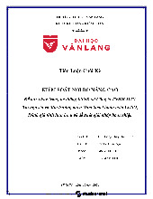 Tiểu Luận Cuối Kỳ: Kiểm Soát Nội Bộ Nâng Cao  | Môn Kiểm soát nội bộ - Trường Đại học Lao động - Xã hội