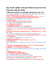 Đáp án trắc nghiệm video giới thiệu chương trình môn Toán