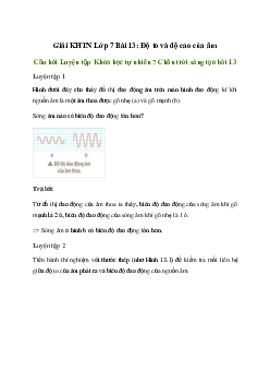 Giải Khoa học tự nhiên 7 Bài 13: Độ to và độ cao của âm | Chân trời sáng tạo