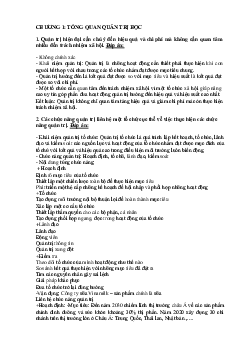 Câu hỏi tự luận môn Quản trị học (có đáp án) | Đại học Lao động - Xã hội