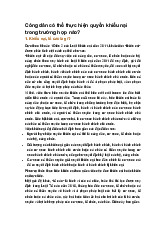 Công dân có thể thực hiện quyền khiếu nại trong trường hợp nào?