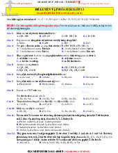 Đề luyện tập Hóa học 12 - Hợp chất của Nitrogen (Số 01)