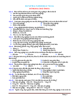 Trắc nghiệm Địa 7 Bài 16: Đô thị hóa ở đới ôn hòa (có đáp án)