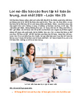 Lời mở đầu báo cáo thực tập kế toán ấn tượng, mới nhất 2020 | Trường Đại học Mỏ - Địa Chất