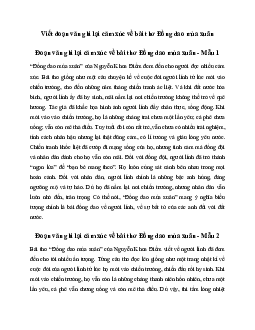 Văn mẫu lớp 7: Viết đoạn văn ghi lại cảm xúc về bài thơ Đồng dao mùa xuân (7 mẫu) | Kết nối tri thức