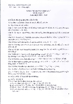 Đề cương ôn tập cuối kỳ 1 Toán 7 năm 2022 – 2023 trường THCS Ngọc Lâm – Hà Nội