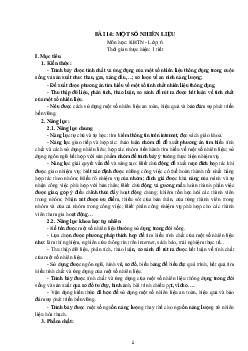 Giáo án Khoa học tự nhiên 6 sách Kết nối tri thức với cuộc sống Bài 14