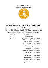 Bài tập lớn: Đặc điểm dân tộc Việt Nam môn Chủ nghĩa xã hội khoa học | Học viện Ngân hàng