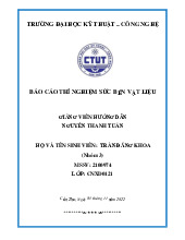 Đề cương môn thí nghiệm sức bền vật liệu- Trường Đại học bách khoa - Đại học đà nẵng.