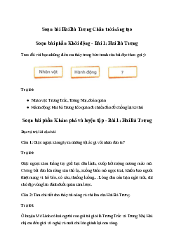 Soạn bài Hai Bà Trưng trang 92 | Tiếng việt 3 Chân trời sáng tạo