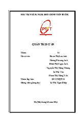 Bài tập thảo luận nhóm môn Nhập môn Quản lý dự án | Học viện Công Nghệ Bưu Chính Viễn Thông