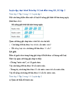 Giải SGK Toán lớp 3 trang 111, 112 Ôn tập về một số yếu tố thống kê và xác suất | Cánh diều