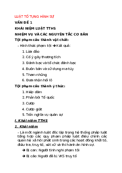 Lý thuyết môn Luật tố tụng hình sự | Học viện Thanh thiếu niên Việt Nam